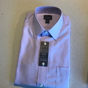 Jos A bank traveler slim fit dress shirt